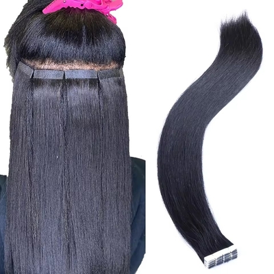 100% Remy Crudo Capelli Umani Estensioni di Capelli con Nastro da con 60% più lungo rapporto di capelli