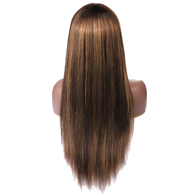 Nessuna parrucca di pizzo 10-26 pollici P4/27 Parrucca femminile Full Machine fatta per capelli umani Parrucche con frangia