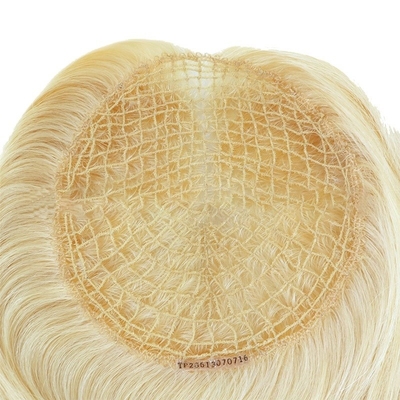 130% Densità di toupee Capelli europei 613 Biondo Densità leggera Topper a lungo per donne