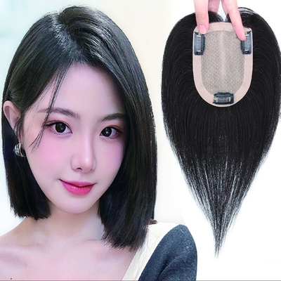 180% Densità Remy Hair Toupee con base in seta Top e 24mm Toupee Texture Lunghezza 30cm