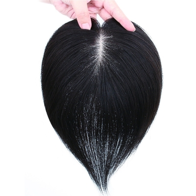 180% Densità Remy Hair Toupee con base in seta Top e 24mm Toupee Texture Lunghezza 30cm