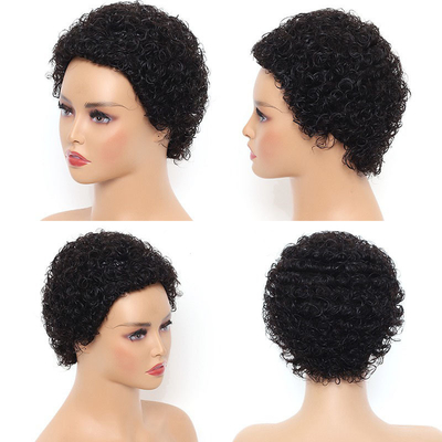 La macchina per capelli afro ricci brasiliani ha fatto una parrucca da fantoccio di colore naturale per le donne nere