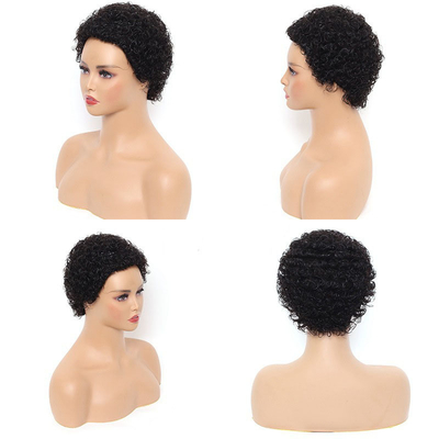 La macchina per capelli afro ricci brasiliani ha fatto una parrucca da fantoccio di colore naturale per le donne nere