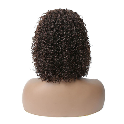 Base in pizzo svizzero, parrucche corte da fantoccio per donne nere, vergine brasiliana, afro ricci.