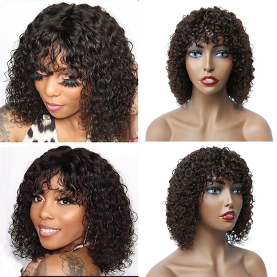 Base in pizzo svizzero, parrucche corte da fantoccio per donne nere, vergine brasiliana, afro ricci.