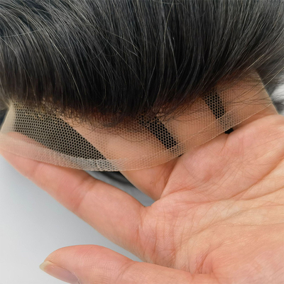 Materiale base quattro occhi pizzo svizzero fronte capelli umani vergini toupee per uomini 110% densità