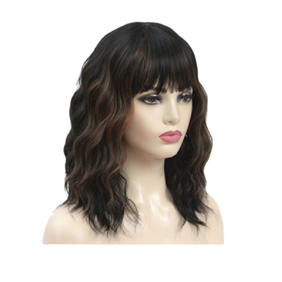 Nessuna parrucche di pizzo onde d'acqua brevi brasiliano Remy capelli umani BOB parrucche per donne nere