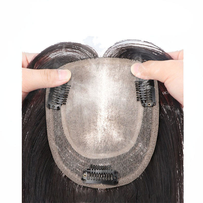 Remy Hair HD Cerniera Chiusura Frontale Toupee Base di seta Toupee Hair Toppers Retta Pezzi Per Donne Parrucche Per Capelli Umani
