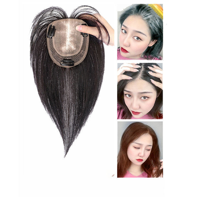 Remy Hair HD Cerniera Chiusura Frontale Toupee Base di seta Toupee Hair Toppers Retta Pezzi Per Donne Parrucche Per Capelli Umani