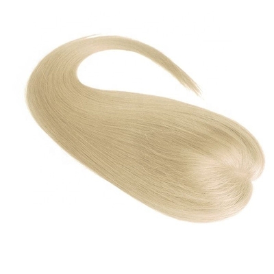 Capelli Europei Full Cuticle Free Part Base di Seta Clip In Capelli Umani Topper per Donne