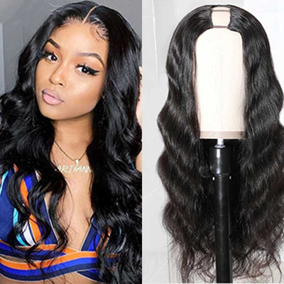 150% Densità Brasiliano Remy Corpo Wave Capelli U Parte Parrucche Medio aperto per le donne nere