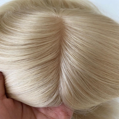 130% Densità capelli vergini grezzi base seta capelli umani pizzo chiusura toupee per donne rettilineo