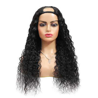 Prodotto Indiano Acqua Cruda Wave Curly U parte parrucca con OEM ODM Servizio e 100% Top Capelli Umani