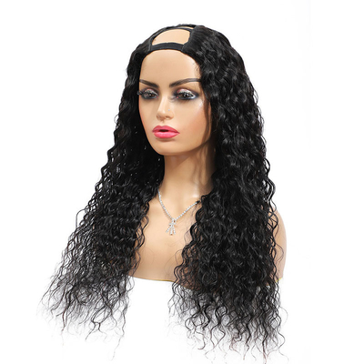 Prodotto Indiano Acqua Cruda Wave Curly U parte parrucca con OEM ODM Servizio e 100% Top Capelli Umani