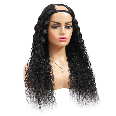 Prodotto Indiano Acqua Cruda Wave Curly U parte parrucca con OEM ODM Servizio e 100% Top Capelli Umani