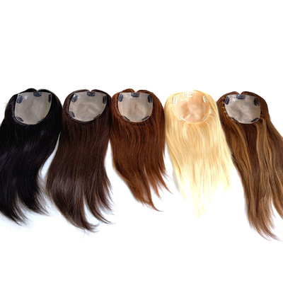 Full Hand Made 2024 Trend Blonde Remy Wavy Curly European Human Hair Topper Per Donne