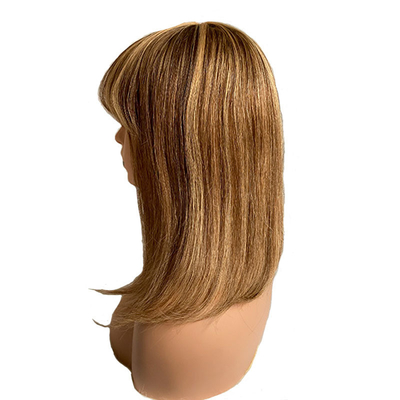 Perrucche Bob senza colla 100% Remy Capelli umani Nessun pizzo Fronte P4/27 Brasiliano Diretto