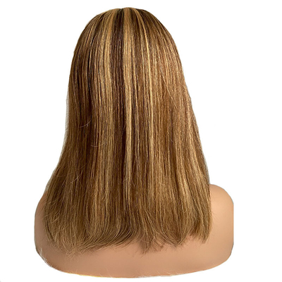 Perrucche Bob senza colla 100% Remy Capelli umani Nessun pizzo Fronte P4/27 Brasiliano Diretto