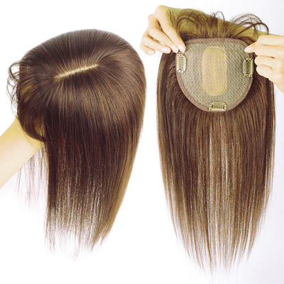 90% Densità Straight Toupee Clip in capelli umani naturali Perrucche per donne