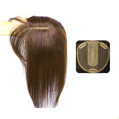 90% Densità Straight Toupee Clip in capelli umani naturali Perrucche per donne