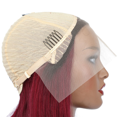 100% capelli umani corto bob riccio dritto pizzico pizzo parrucca anteriore T-parte tessuti brasiliani