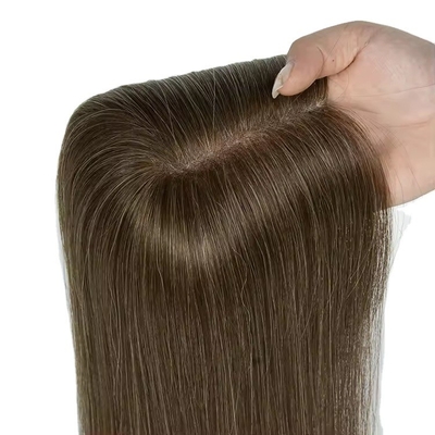 Coi capelli europei 14 pollici Outlet Mono Topper per donne Capelli umani