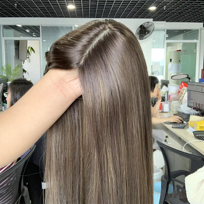 8-22 pollici di lunghezza Topper capelli umani con 120% di densità di toupee OEM seta