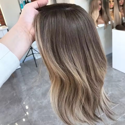 8-22 pollici di lunghezza Topper capelli umani con 120% di densità di toupee OEM seta