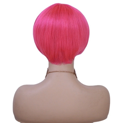 Materiale di base di pizzo svizzero Remy Hair Virgin Silky Short Bob Cut Parrucche Per Donne con 1