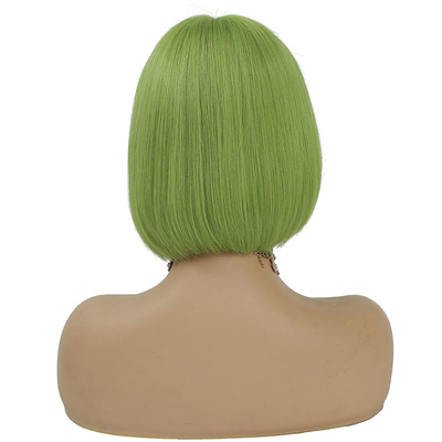 Colore verde capelli umani brasiliani corto bob parrucche 10 pollici con capelli di bambino e HD pizzo frontale