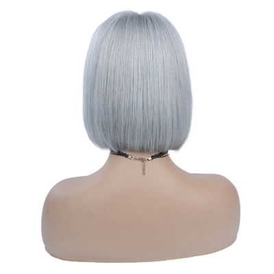 Colore verde capelli umani brasiliani corto bob parrucche 10 pollici con capelli di bambino e HD pizzo frontale