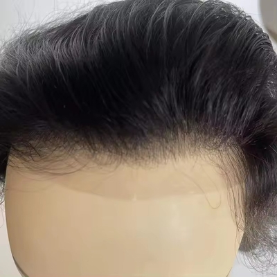 Tupe di pelle sottile per uomini Capelli europei con cuticule piena capelli allineati