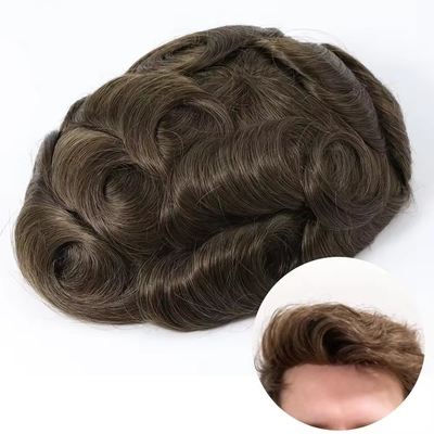 Tupe di pelle sottile per uomini Capelli europei con cuticule piena capelli allineati