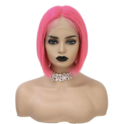 Proprio 10 pollici di pizzo davanti Bob parrucche 250g-450g T forma di capelli umani vergini con capelli di bambino