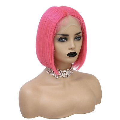 Proprio 10 pollici di pizzo davanti Bob parrucche 250g-450g T forma di capelli umani vergini con capelli di bambino