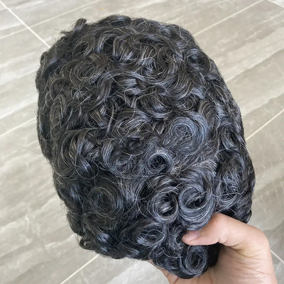 Full cuticle 100% cuticle vergine capelli allineati Afro Toupee per uomini neri