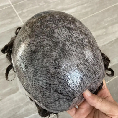 Full cuticle 100% cuticle vergine capelli allineati Afro Toupee per uomini neri