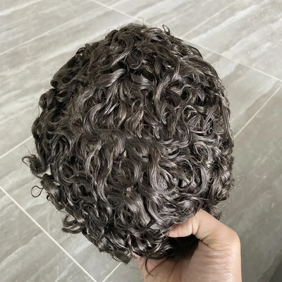Full cuticle 100% cuticle vergine capelli allineati Afro Toupee per uomini neri