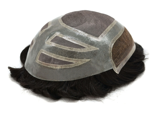Tupe per capelli umani per uomini di grado di capelli Remy e cuticule completa