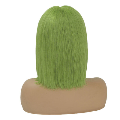 14 pollici HD pizzo davanti bob parrucche con naturale arancio setaccio capelli umani peruvini dritti