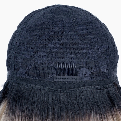 Perrucca per capelli umani T1B 613 di colore biondo Perrucche corte e rette per donne nere