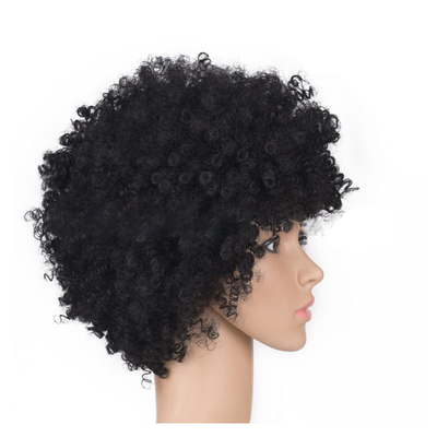 Capelli corti pelliccia ondulata ricci per donne nere macchina fatta Remy capelli Pixie pelliccia