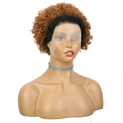 Capelli corti pelliccia ondulata ricci per donne nere macchina fatta Remy capelli Pixie pelliccia