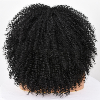 Perrucche per i capelli umani bruni chiari ricci ricci ricci con frangia Perù Remy Afro