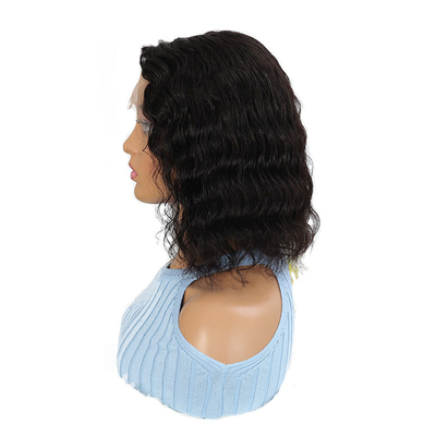 100% capelli umani parrucca di fronte in pizzo brasiliano per donne nere parrucca corta Bob Style