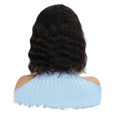 100% capelli umani parrucca di fronte in pizzo brasiliano per donne nere parrucca corta Bob Style