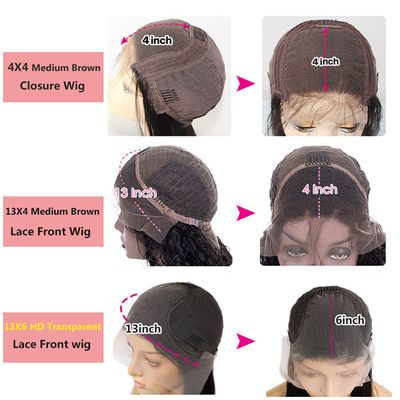 Remy Hair 180% Densità Afro Kinky Ricci 4*4/13*4/13*6 Pizzo Frontale BOB Parrucche per donne nere 250g-450g