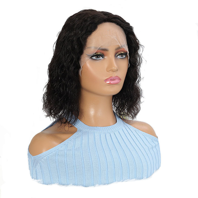 Remy Hair 180% Densità Afro Kinky Ricci 4*4/13*4/13*6 Pizzo Frontale BOB Parrucche per donne nere 250g-450g