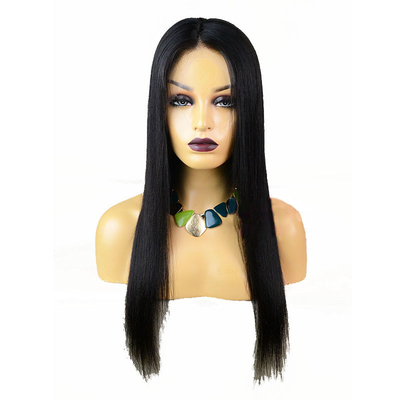 Naturale di seta non lavorata Retta a mano Legata HD Full Swiss Lace Peruggia Lunghezza 10-24 pollici