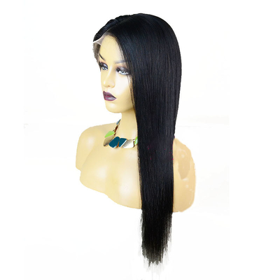 Naturale di seta non lavorata Retta a mano Legata HD Full Swiss Lace Peruggia Lunghezza 10-24 pollici